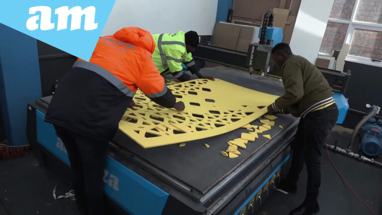 Polyurethane Foam Board Cut by CNC Flatbed Oscillating Blade Cutting Machine