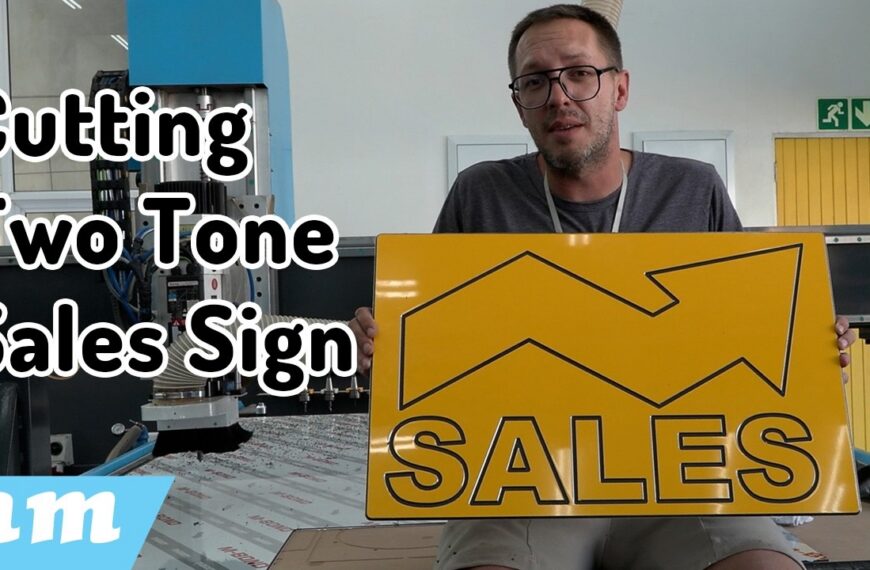 Cutting A Two Tone Sales Sign With An EasyRoute CNC Router
